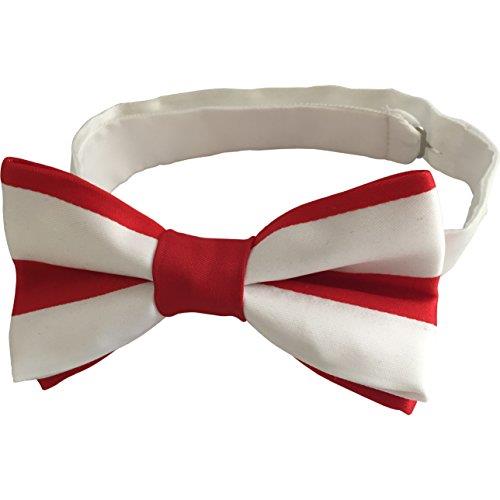 Men's Red & White Satin Bow Tie St. George's Day England