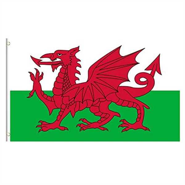 Wales Flag, Welsh Bunting, 5ft x 3ft with Eyelets