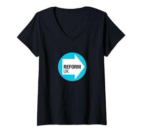 Womens Reform UK Party Brexit Party V-Neck T-Shirt