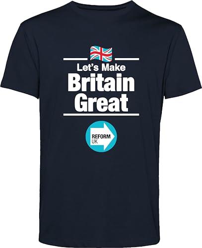 Great Britain Let’s Make Britain Great Reform UK T-Shirt - Navy