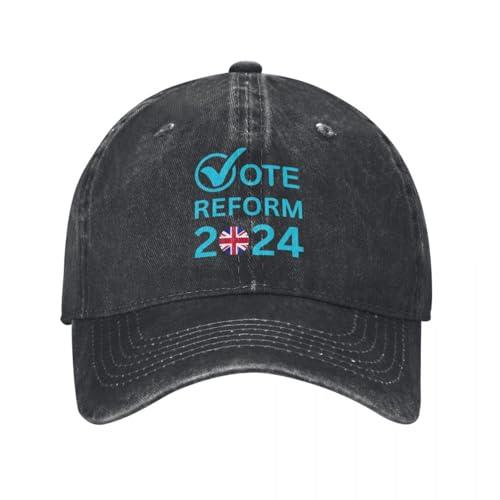 Vote Reform UK 2024 Unisex Distressed Baseball Cap