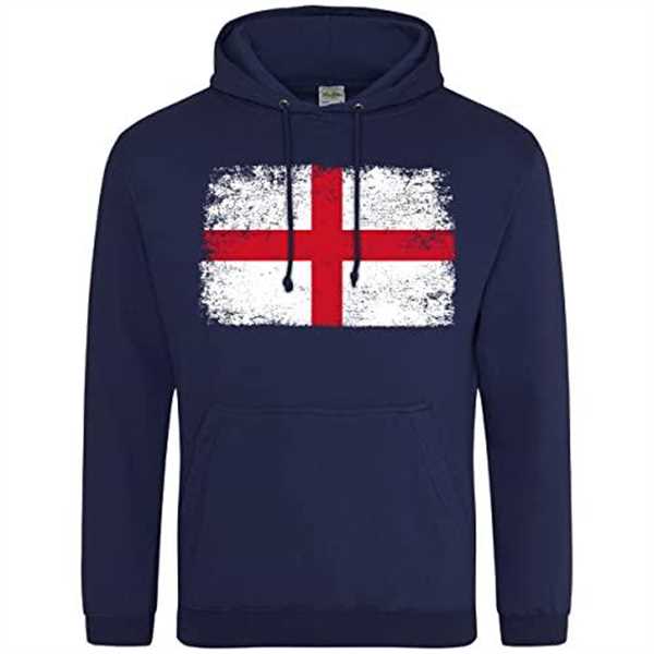 Purple Print House England Mens Hoodie English Unisex, M, Navy