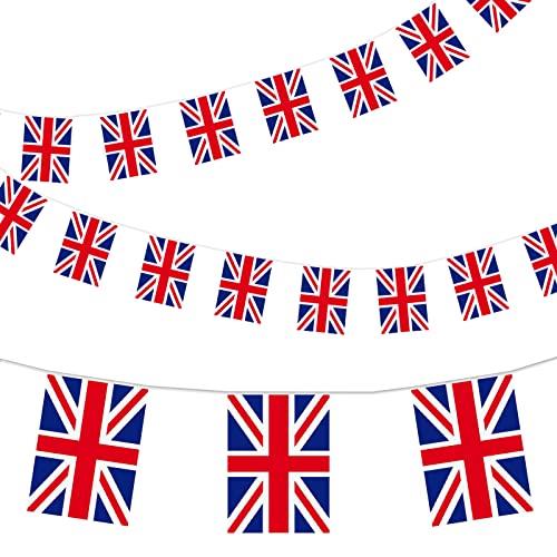 32.8ft Union Jack Flag Bunting - 30 Rectangular Flags