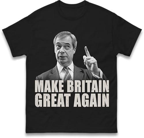 Make Britain Great Again T-Shirt,Nigel Farage,Bold UK Reforms,PoliticaL Humors,UK Election 2024,Birthday Gift for Political Supporter Unisex Top Black