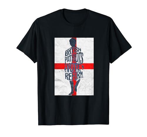 UK Political British Patriots Vote Reform St George Flag T-Shirt