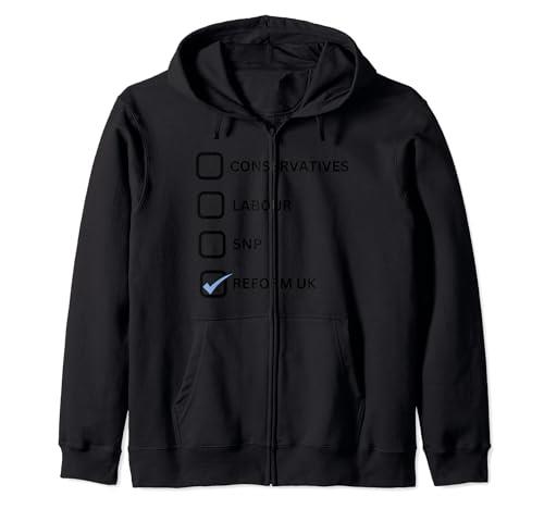 Reform UK Party election support Zip Hoodie