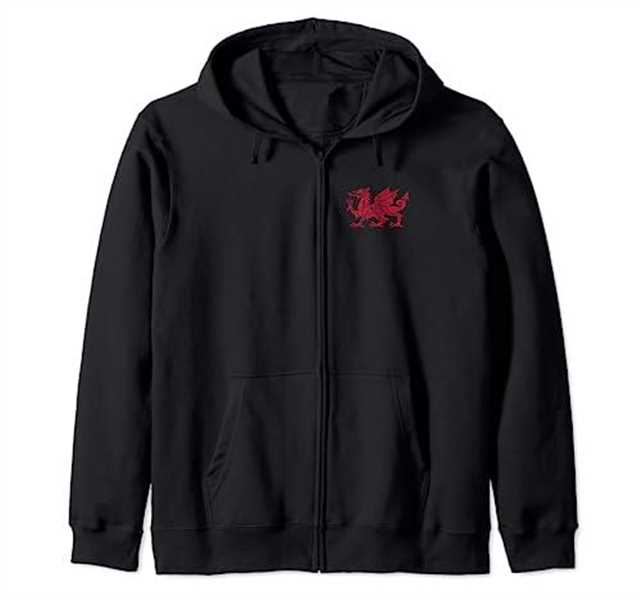 WALES FLAG RED DRAGON WELSH NATIONAL FLAG CARDIFF Zip Hoodie