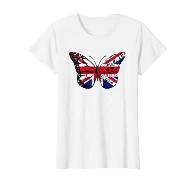 Union Jack Butterfly Butterflies Flag Wings British UK Flag T-Shirt