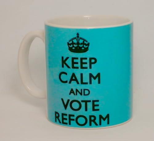 Keep Calm and Vote Reform UK Ceramic Mug a Nigel Farage Gift