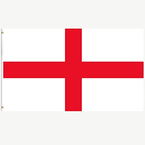 England Flag St George Flag Large 5ft x 3ft, England St George's Cross Flag with Eyelets for St Georges Day