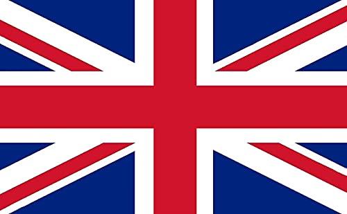 Large Union Jack Flag 5ft x 3ft (150cm x 90cm) Great Britain National Flag with Double Stitched Seam and Metal Eyelets,1 Pack