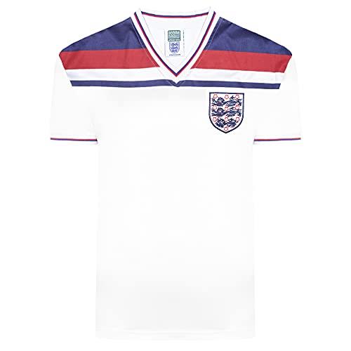 England 1982 World Cup Finals Retro Shirt White Large Cotton/Polyester