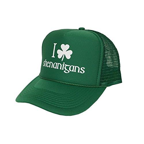 Shamrock Shenanigans, St Patrick's Day Adjustable Unisex Hat Cap - Green