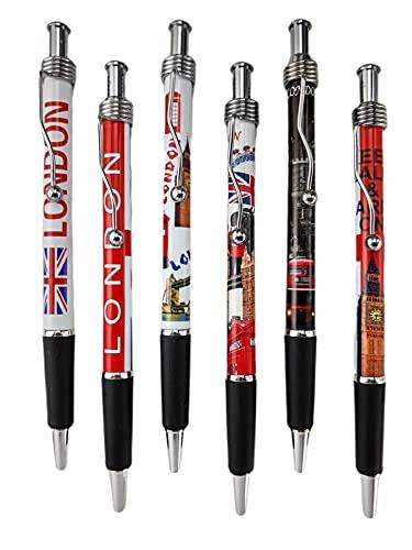 6 London Landmark Ballpoint Pens, Great British Souvenir and Gifts