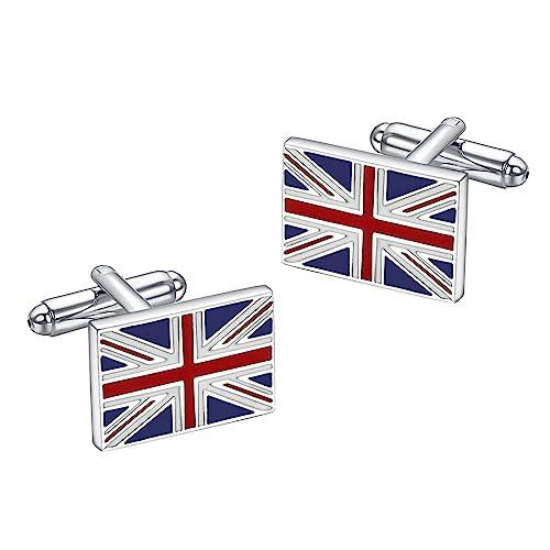 Union Jack Stainless Steel Cufflinks for Men - British Flag Gift