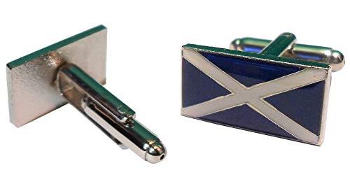 Scotland Scottish Saltire National Flag Metal Enamel Cufflinks