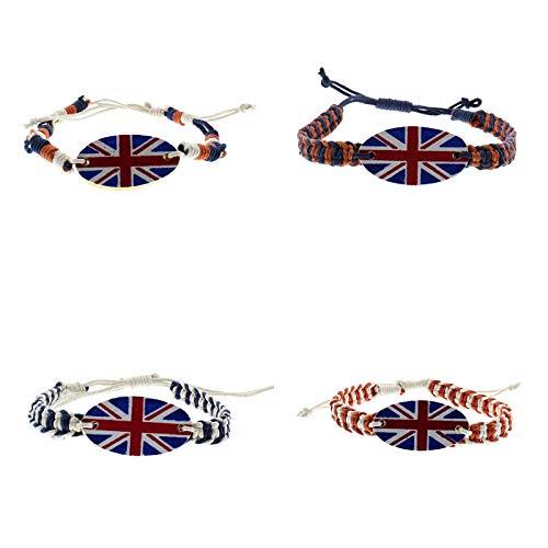 Union Jack Flag Braided Bracelet