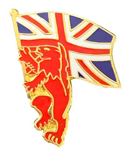 British Lion Bearer of the Union Jack Quality Enamel Lapel Pin Badge