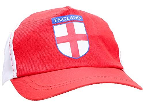 Toyland® England Baseball Cap - England Supporters Headwear - Euros & World Cup Fan Essential Red