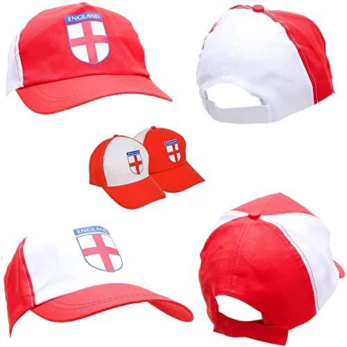 Unisex England Baseball Cap, red white, One Size UK