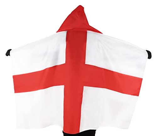 Adult St. George's Cross England Flag Cape – Perfect for 2022 World Cup Football Supporters