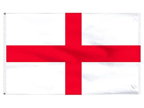 Large St George’s Cross England Flag 5ft x 3ft with Double Stitched Seam and Metal Eyelets