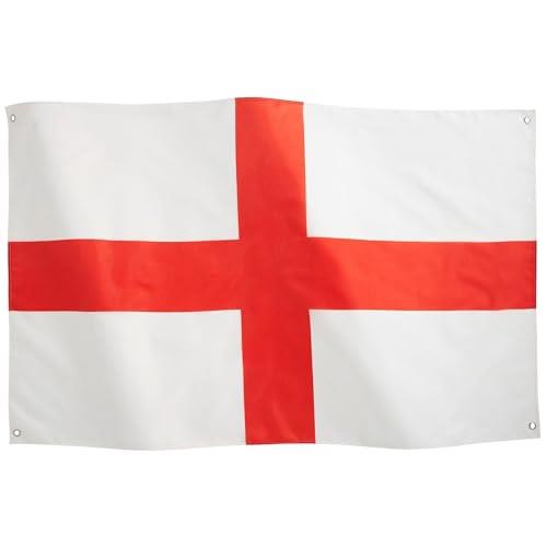 Runesol England Flag 3x5, 91x152cm, St George's Day Cross, 4 Grommets, Eyelet in Every Corner, English Football, Rugby, Premium Flags, Inside, Outside, Vivid Colours