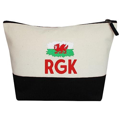 Personalised Welsh Flag Wales Travel Wash Bag