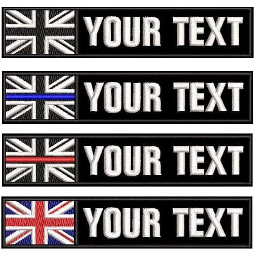 Custom Name Patches with Union Jack Flag – Tactical & Personalized