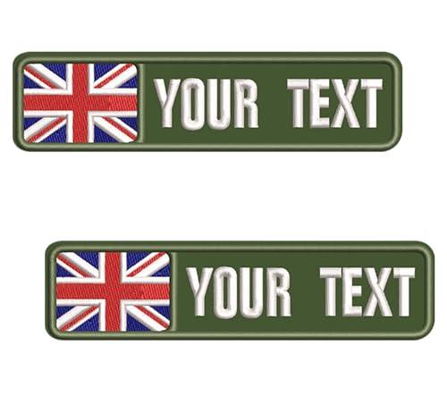 Custom Military Name Patch - Personalized British Union Flag Embroidered