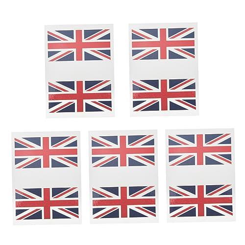 10 Sets UK & USA Flag Tattoo Stickers - Patriotic Decorative Decals