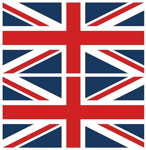 Union Jack Flag Sticker - Waterproof, UV Proof for Various Surfaces (200mm x 100mm)