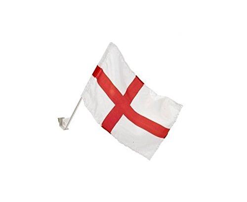 Twin Pack 12" x 18" Car Window Flags - Cross of St George