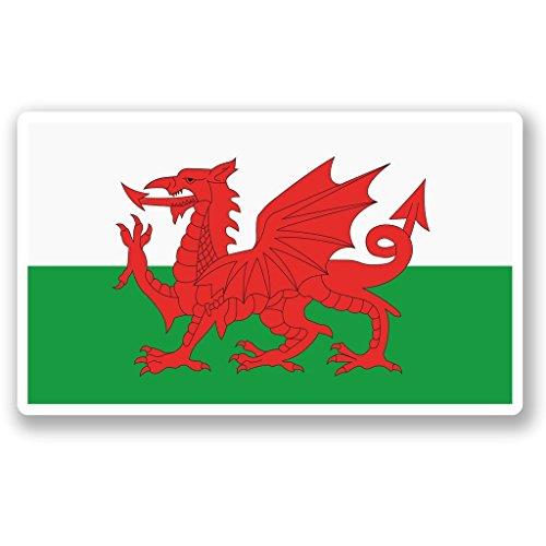 2 x 10cm Wales Welsh Flag Window Cling Stickers for Car & Van