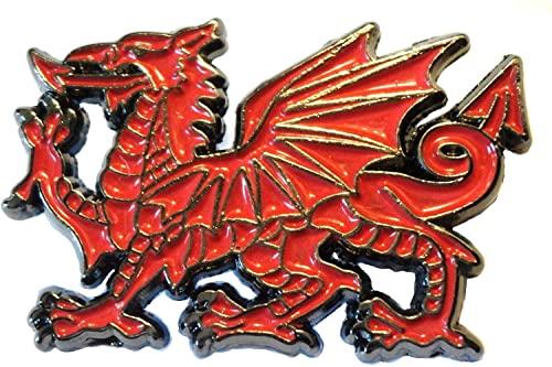 GBJUK The Welsh Red Dragon Enamel Pin Lapel Badge with Butterfly Clasp Back