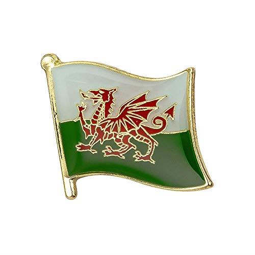 Wales Dragon Welsh Nation Country Flag Lapel Pin Badge by Panda Loco