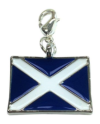 Scottish Flag Clip-On Charm – St Andrew’s Cross with Organza Gift Bag