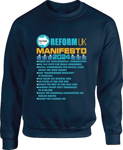 Reform UK Jumper - Manifesto Sweatshirt for UK Elections 2024