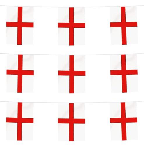 St George's Cross Flag Bunting - 9m for Euros, Rugby & Cricket