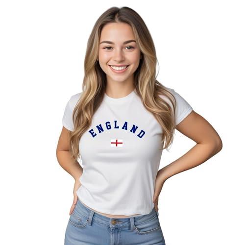 England Baby Tee for Women - St George's Cross Football T-Shirt