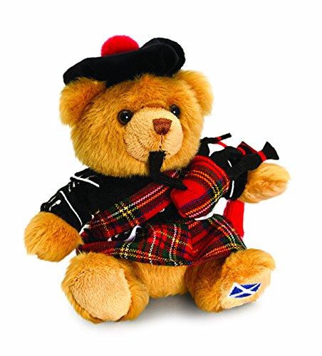 15cm Scottish Piper Bear - Multi-Colour Plush Toy