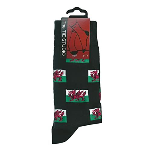 Welsh Flag Novelty Ankle Socks - Unisex Adult Size 6-11