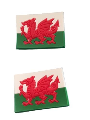 2 Welsh Flag Shoe Charms for Crocs – Add a Touch of Wales