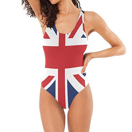 Vintage UK British Flag One Piece Swimsuit – Multicoloured Swimwear for Women & Teens