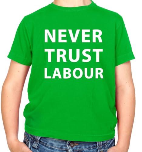 Never Trust Labour - Childrens/Kids Crewneck T-Shirt - Irish Green - M (7-8 Years)