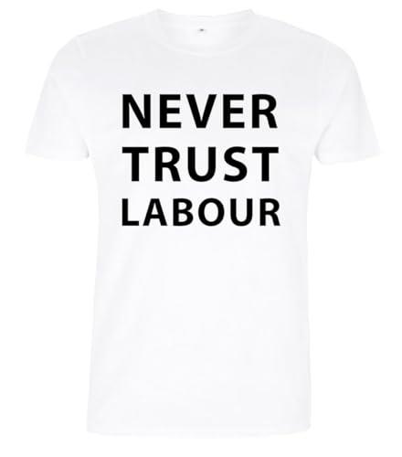 Never Trust Labour - Organic Men's/Unisex T-Shirt - White - 3XL