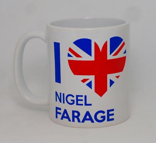 I Heart Nigel Farage Ceramic Mug Funny Novelty Reform Party Great Britain Gift