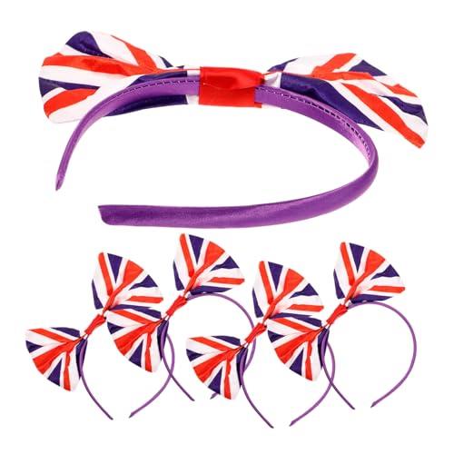 20 Pcs Americana & Union Jack Bow Hair Clips - USA & UK Decorations