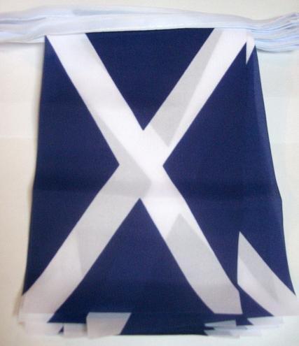 9m 32 Flag Scotland St Andrews Scottish Material Bunting