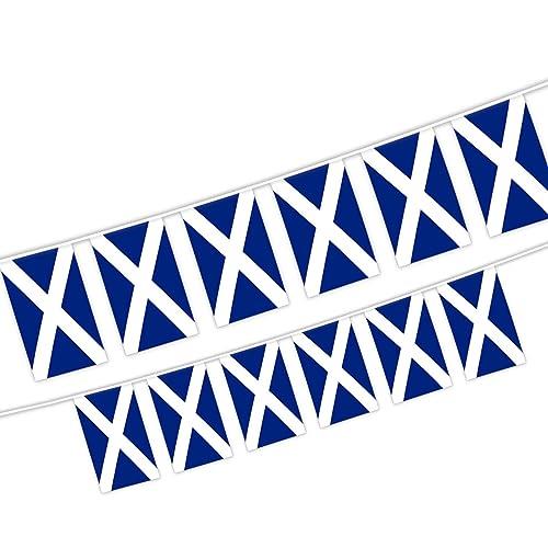 Scotland Flag Scottish Bunting 33ft/38 Flag Double Sided Saltire Bunting Flag for Indoor Outdoor Sporting Events Street Party Festivals Celebrations 1 String